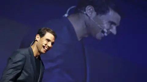 El tenista Rafa Nadal durante una conferencia El tenista Rafa Nadal durante una conferencia