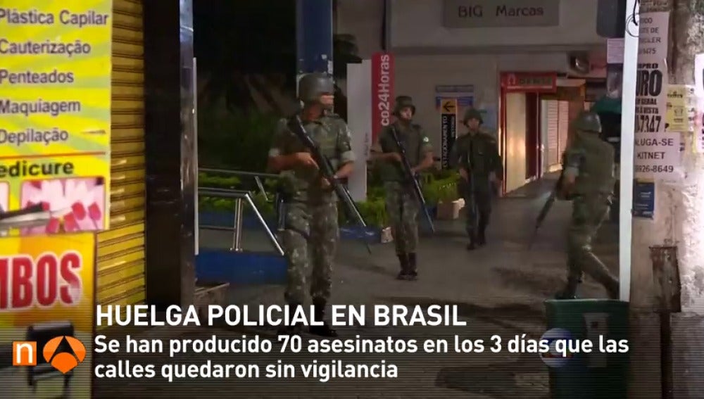Frame 8.059274 de: Oleada de asesinatos y asaltos en medio de una huelga policial en Brasil