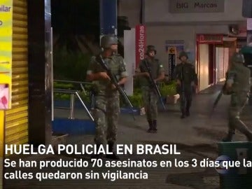 Frame 8.059274 de: Oleada de asesinatos y asaltos en medio de una huelga policial en Brasil
