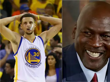 Stephen Curry y Michael Jordan Stephen Curry y Michael Jordan