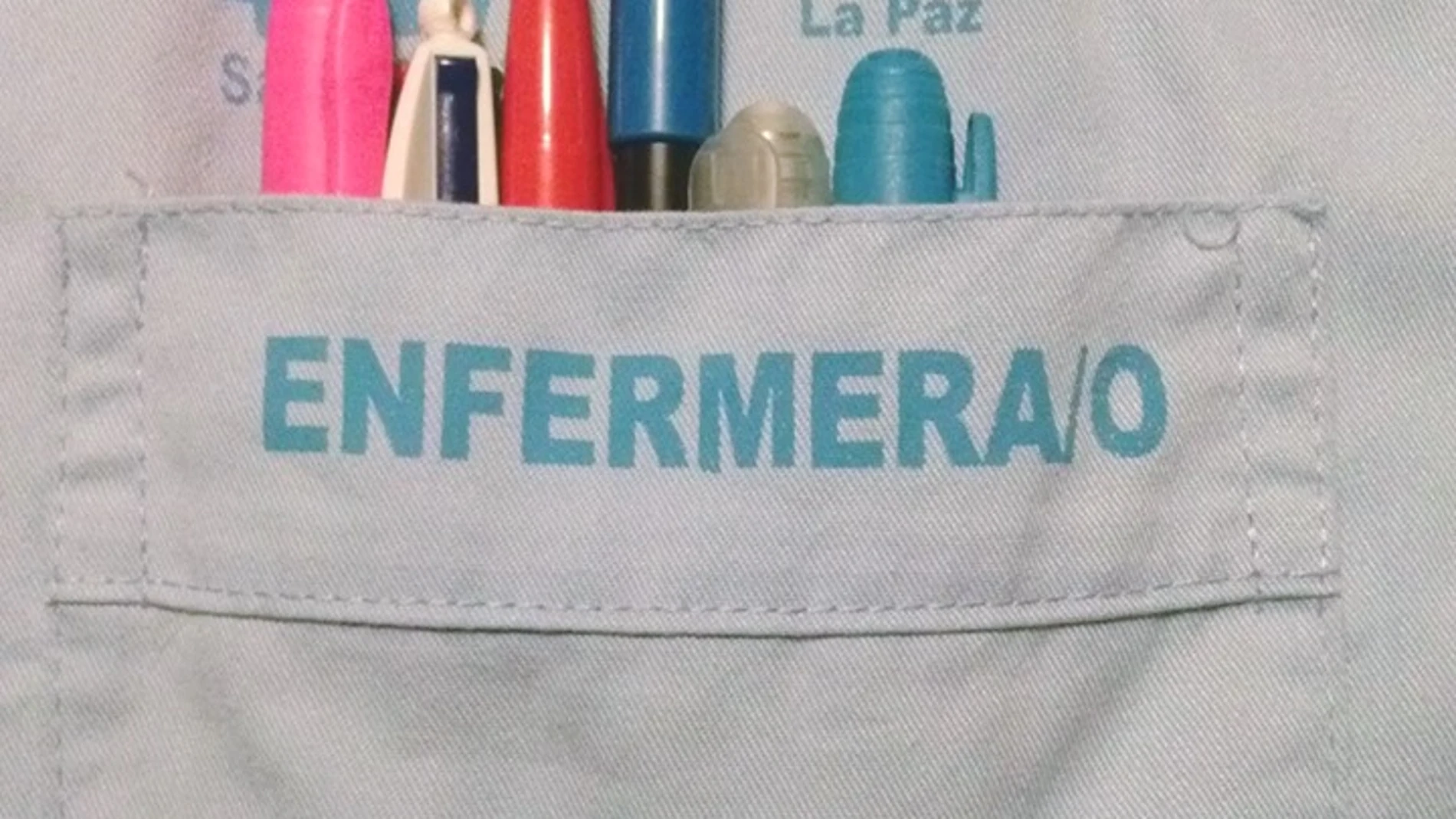 Bata de un enfermero del Hospital La Paz Bata de un enfermero del Hospital La Paz