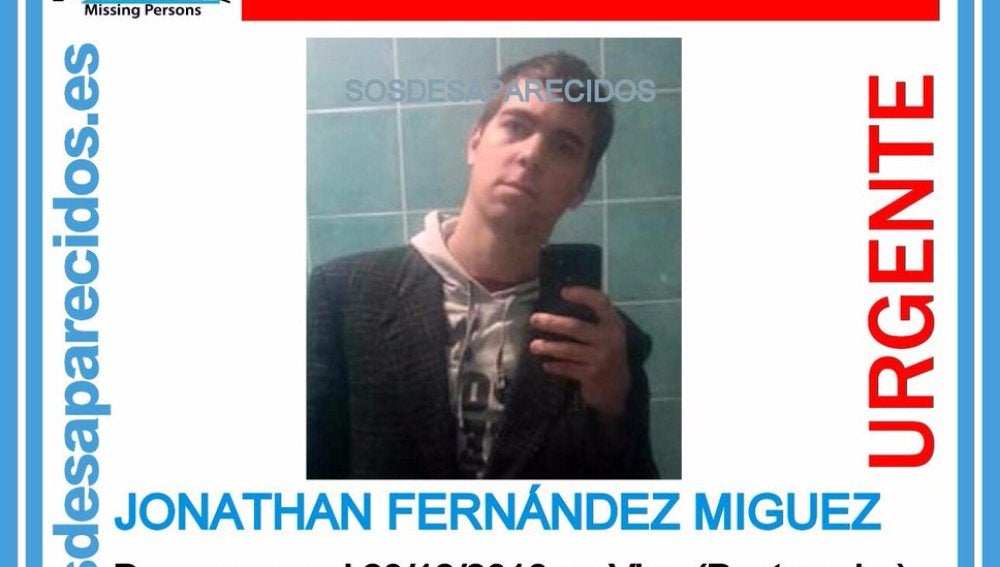 Jonathan Fernández, desaparecido en Vigo