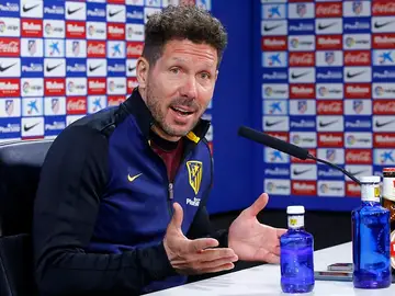 Simeone en rueda de prensa Simeone en rueda de prensa