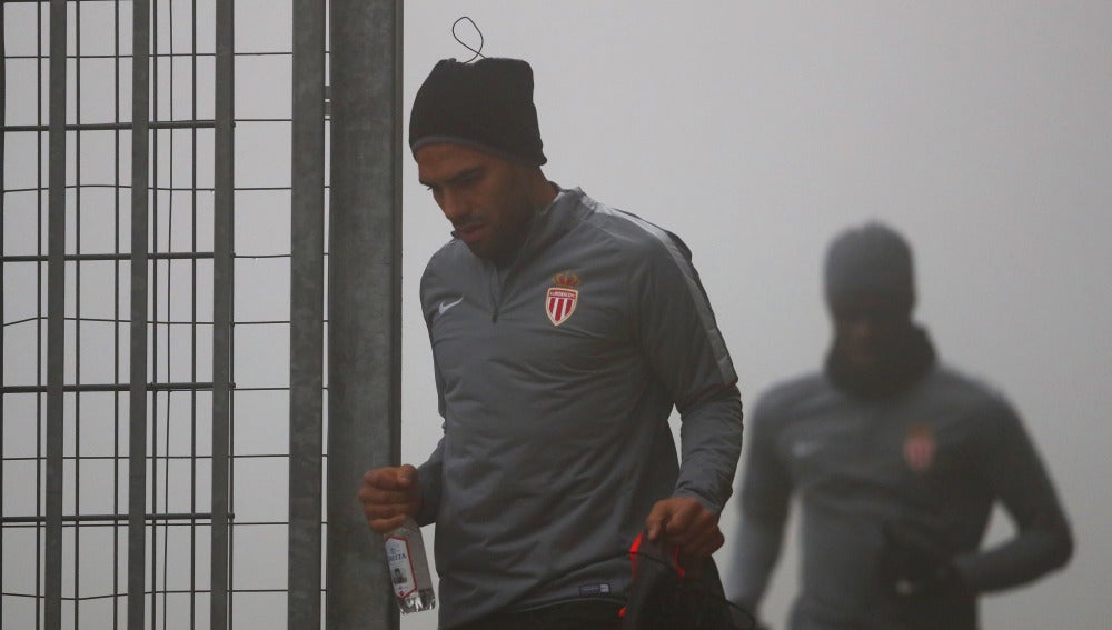 Falcao, en un entrenamiento del AS Mónaco