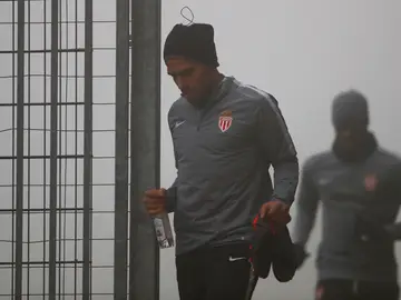 Falcao, en un entrenamiento del AS Mónaco Falcao, en un entrenamiento del AS Mónaco