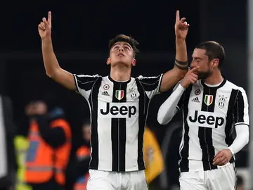 Dybala celebrando un gol Dybala celebrando un gol
