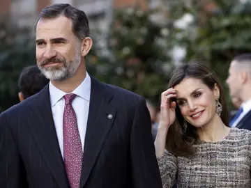 Los Reyes Felipe y Letizia, a su llegada esta mañana al Museo Thyssen-Bornemisza Los Reyes Felipe y Letizia, a su llegada esta mañana al Museo Thyssen-Bornemisza
