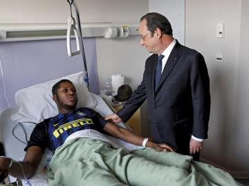 Hollande conversando con 'Theo'