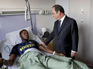 Hollande conversando con 'Theo' Hollande conversando con 'Theo'