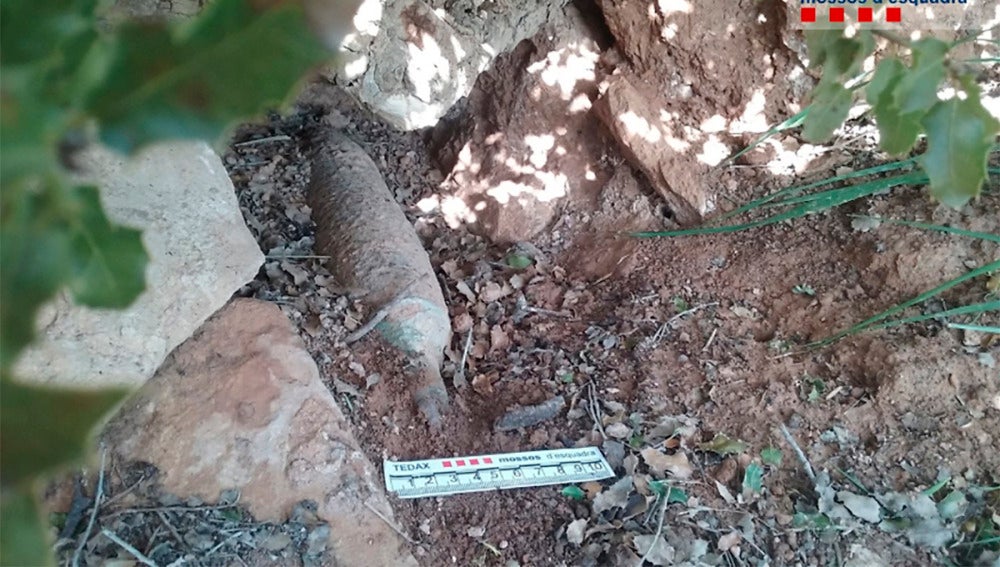 El proyectil encontrado en Tarragona