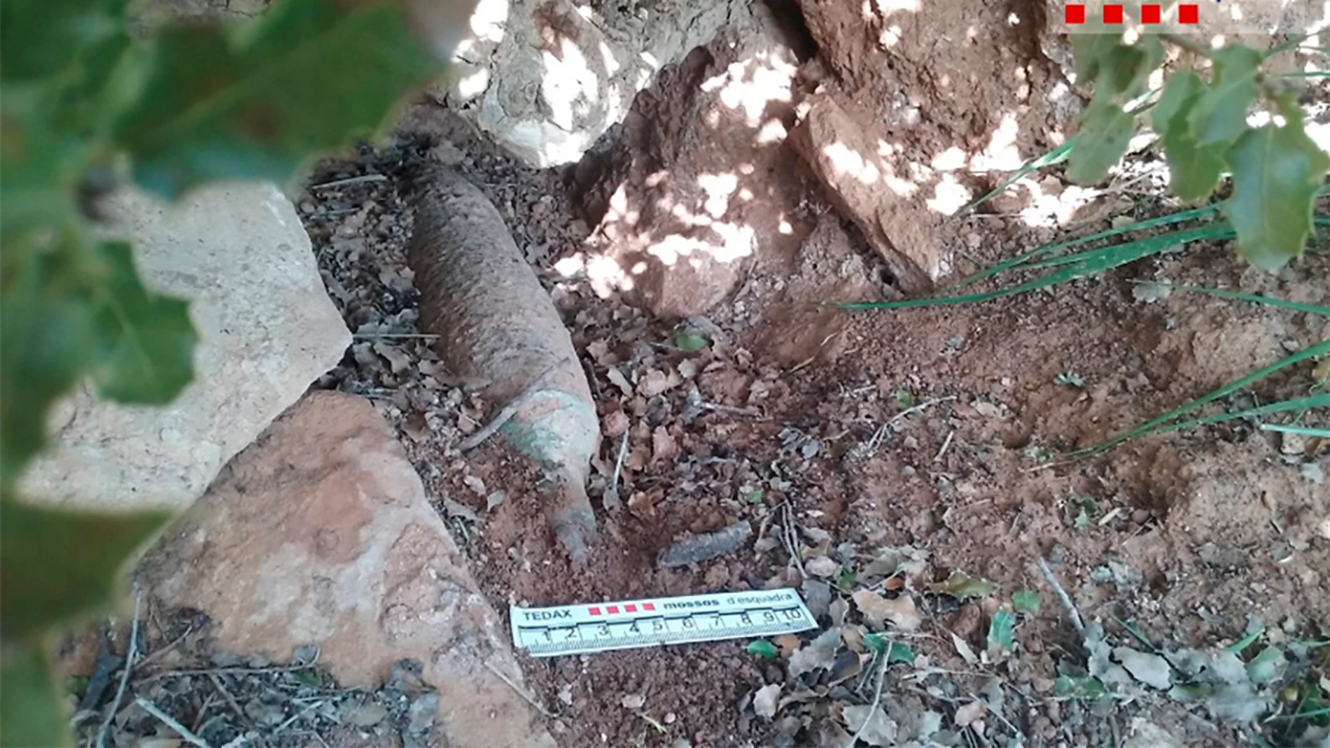 El proyectil encontrado en Tarragona El proyectil encontrado en Tarragona