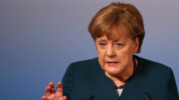 Angela Merkel durante su discurso