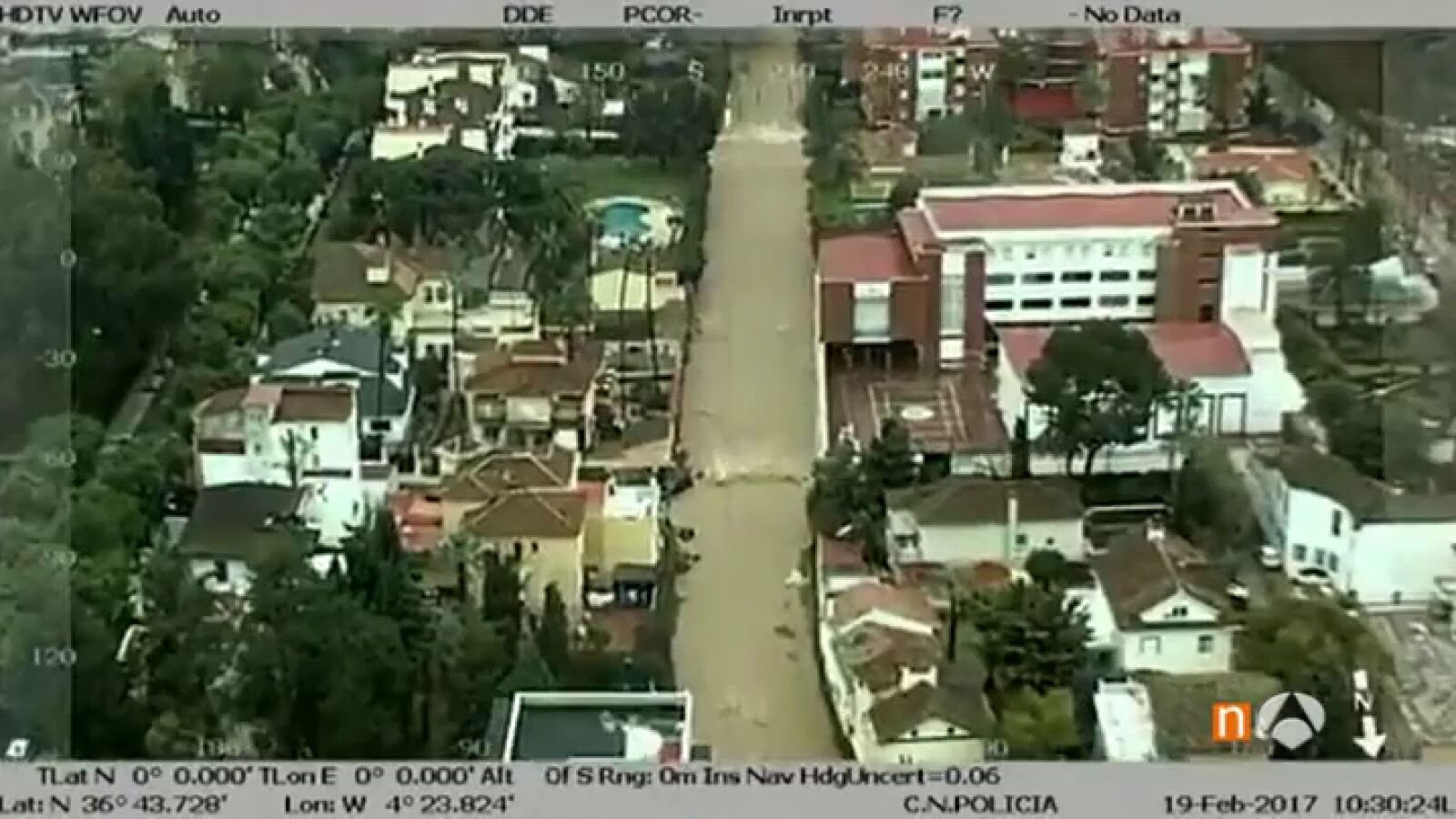 Impresionantes imágenes desde el aire del centro de Málaga completamente anegado