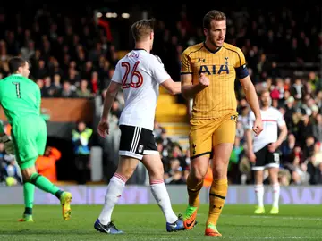 Harry Kane celebra uno de sus tres goles ante el Fulham Harry Kane celebra uno de sus tres goles ante el Fulham