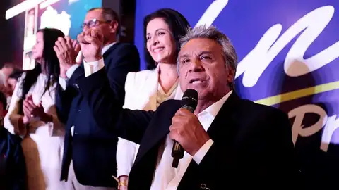 El candidato presidencial oficialista Lenín Moreno El candidato presidencial oficialista Lenín Moreno