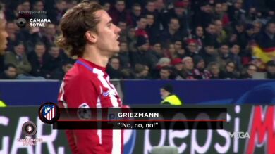 El cabreo de Griezmann cuando Simeone sustituyó a Gameiro: 