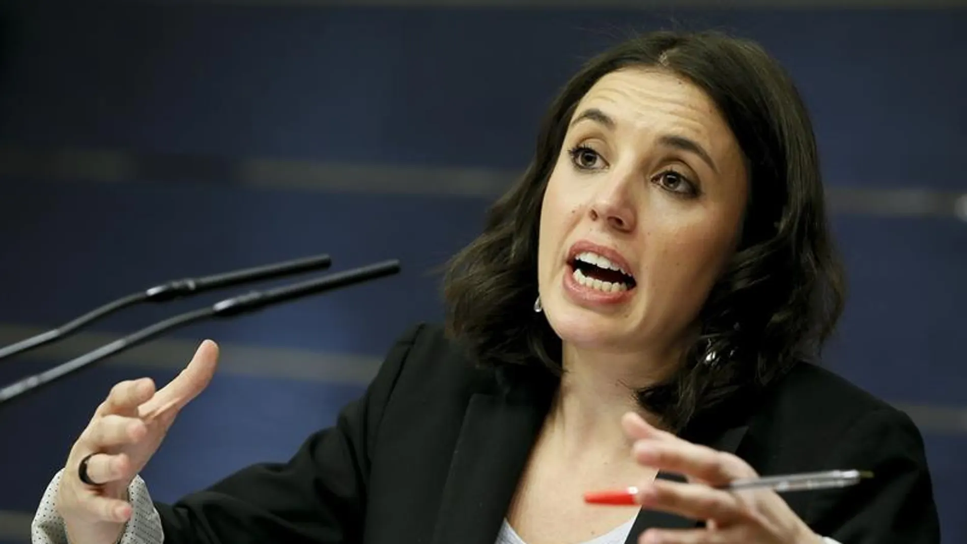 Irene Montero en rueda de prensa Irene Montero en rueda de prensa