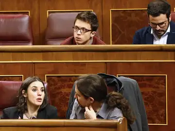 La bancada de Podemos en el Congreso La bancada de Podemos en el Congreso