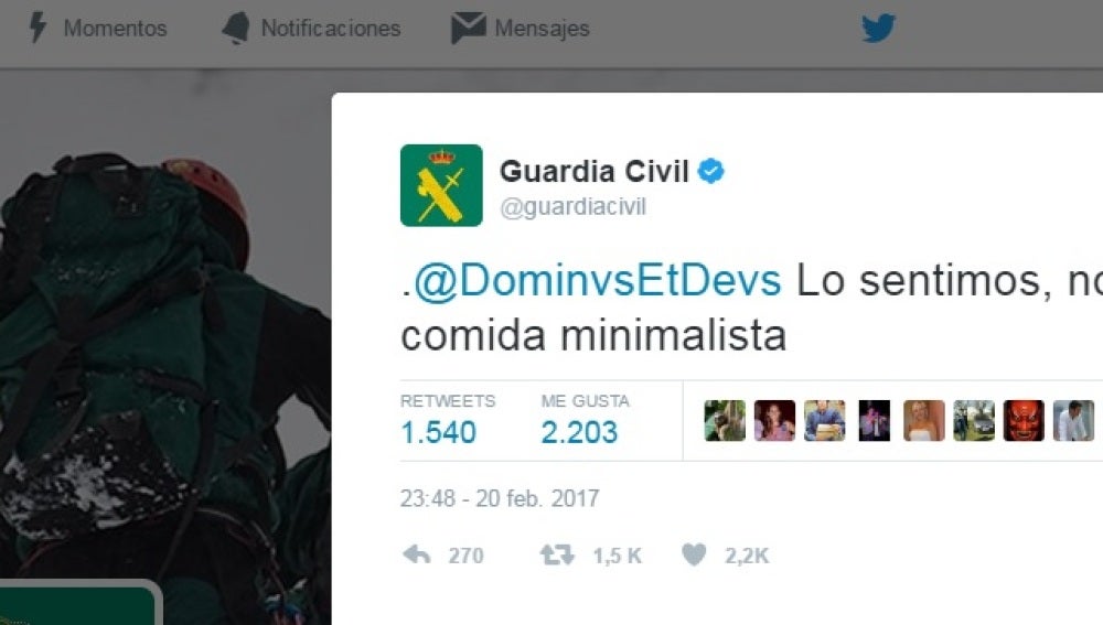 La respuesta de la Guardia Civil