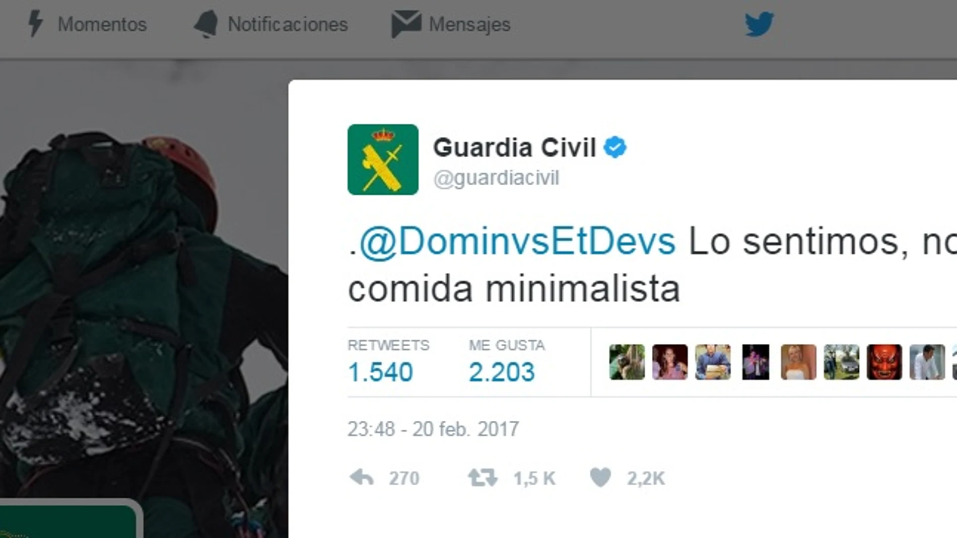 La respuesta de la Guardia Civil La respuesta de la Guardia Civil