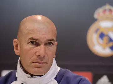 Zinedine Zidane, durante la rueda de prensa Zinedine Zidane, durante la rueda de prensa