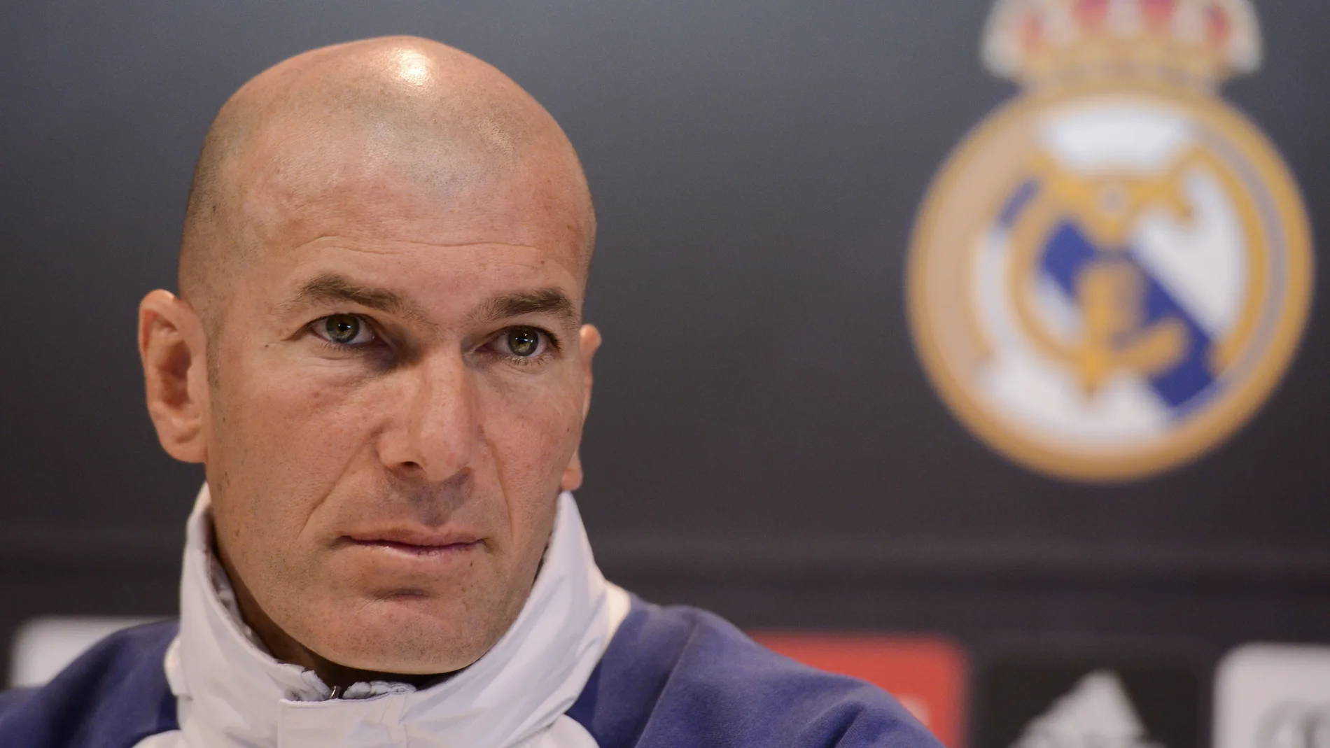 Zinedine Zidane, durante la rueda de prensa Zinedine Zidane, durante la rueda de prensa