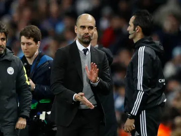 Pep Guardiola, en el Etihad Stadium Pep Guardiola, en el Etihad Stadium