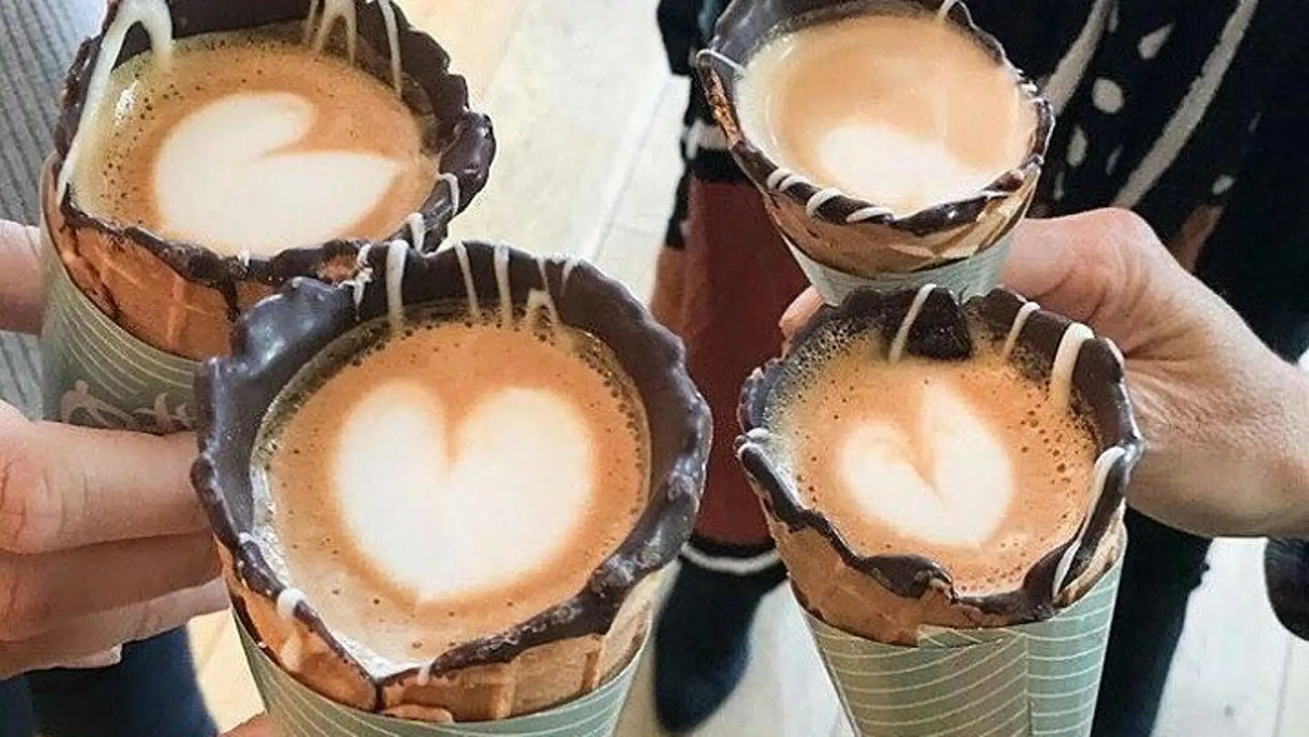 El exitoso café en un cono.
