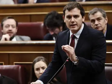 Albert Rivera, durante una intervención en el Congreso de los Diputados Albert Rivera, durante una intervención en el Congreso de los Diputados