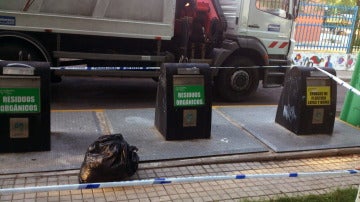 Lugar donde los agentes de la Guardia Civil rescataron al beb&eacute; arrojado en la basura por su madre