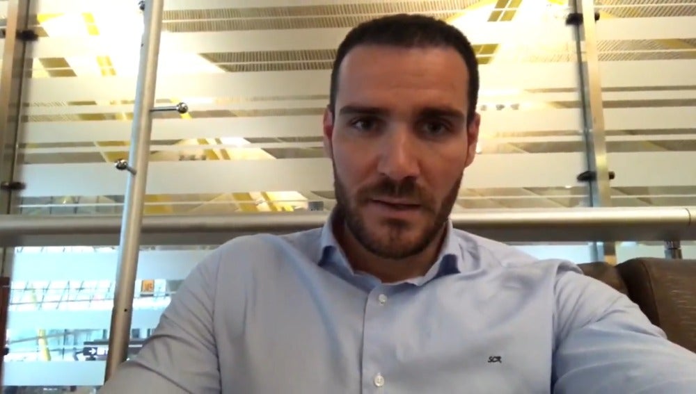 Saúl Craviotto, durante su mensaje