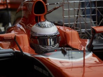 Fernando Alonso, en los test de Montmeló