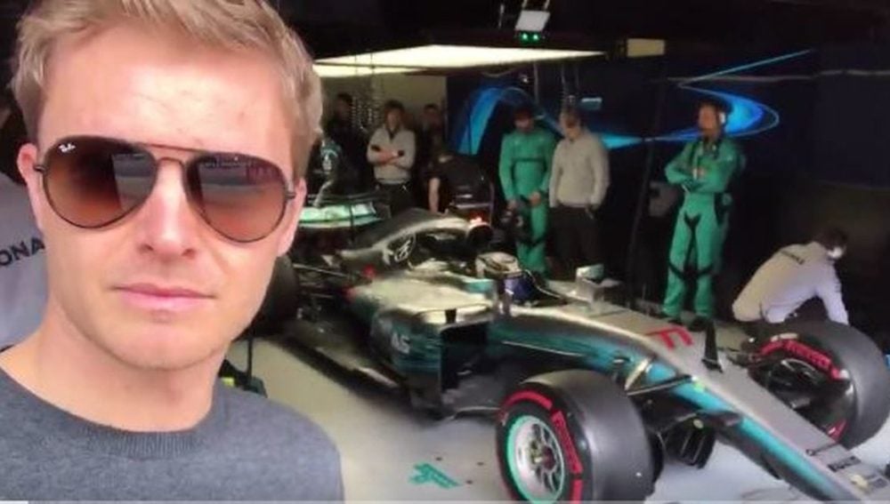 Rosberg en los test de Montmeló