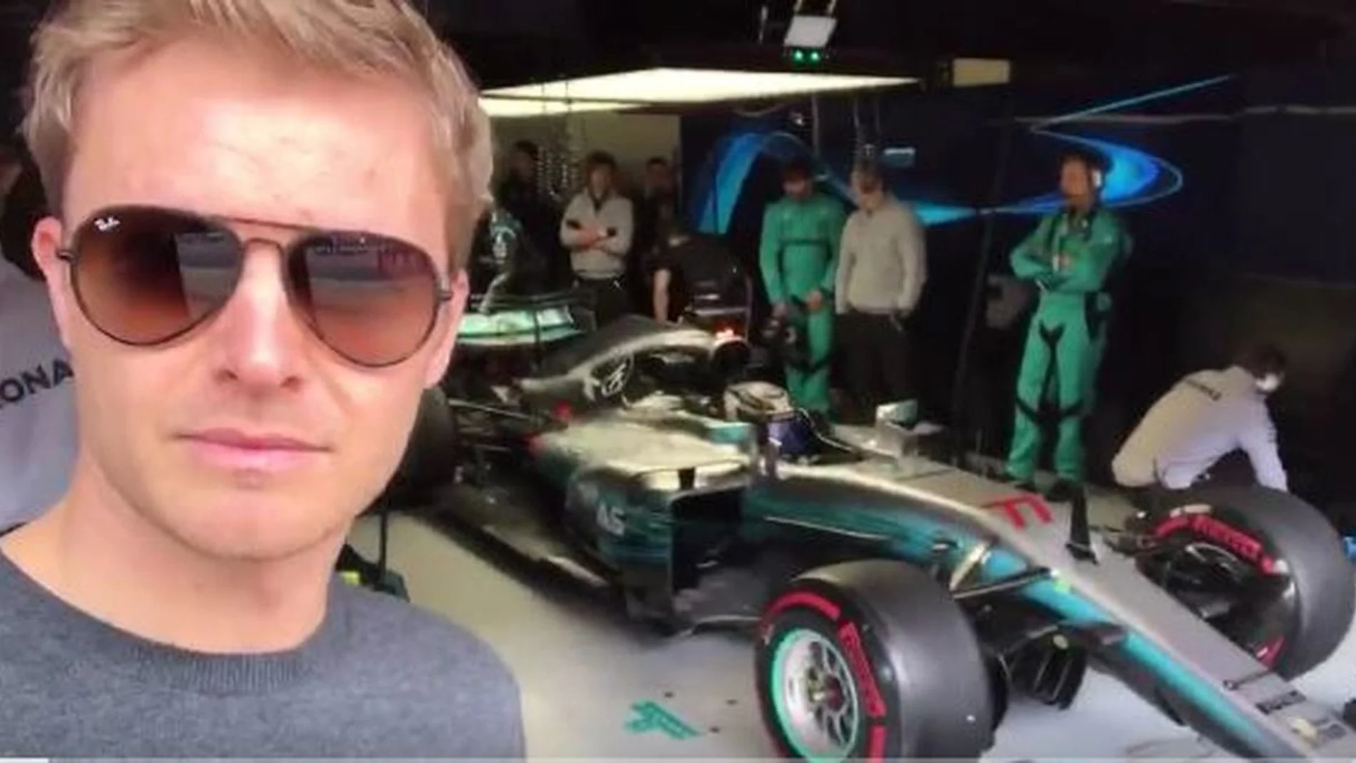 Rosberg en los test de Montmeló