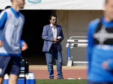 Al Thani, durante un entrenamiento Al Thani, durante un entrenamiento