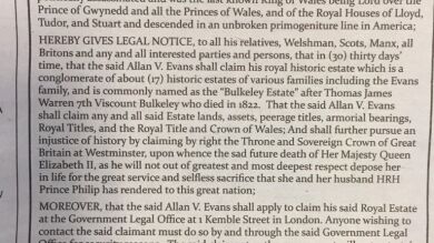 Un estadounidense reclama a través de un anuncio en el periódico 'Times' ser el legítimo rey de Inglaterra