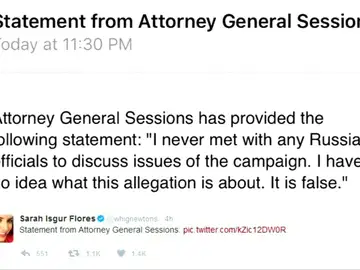 Frame 1.442666 de: Piden la dimisión del recién nombrado Jeff Sessions por haber mentido sobre sus contactos con Rusia Frame 1.442666 de: Piden la dimisión del recién nombrado Jeff Sessions por haber mentido sobre sus contactos con Rusia