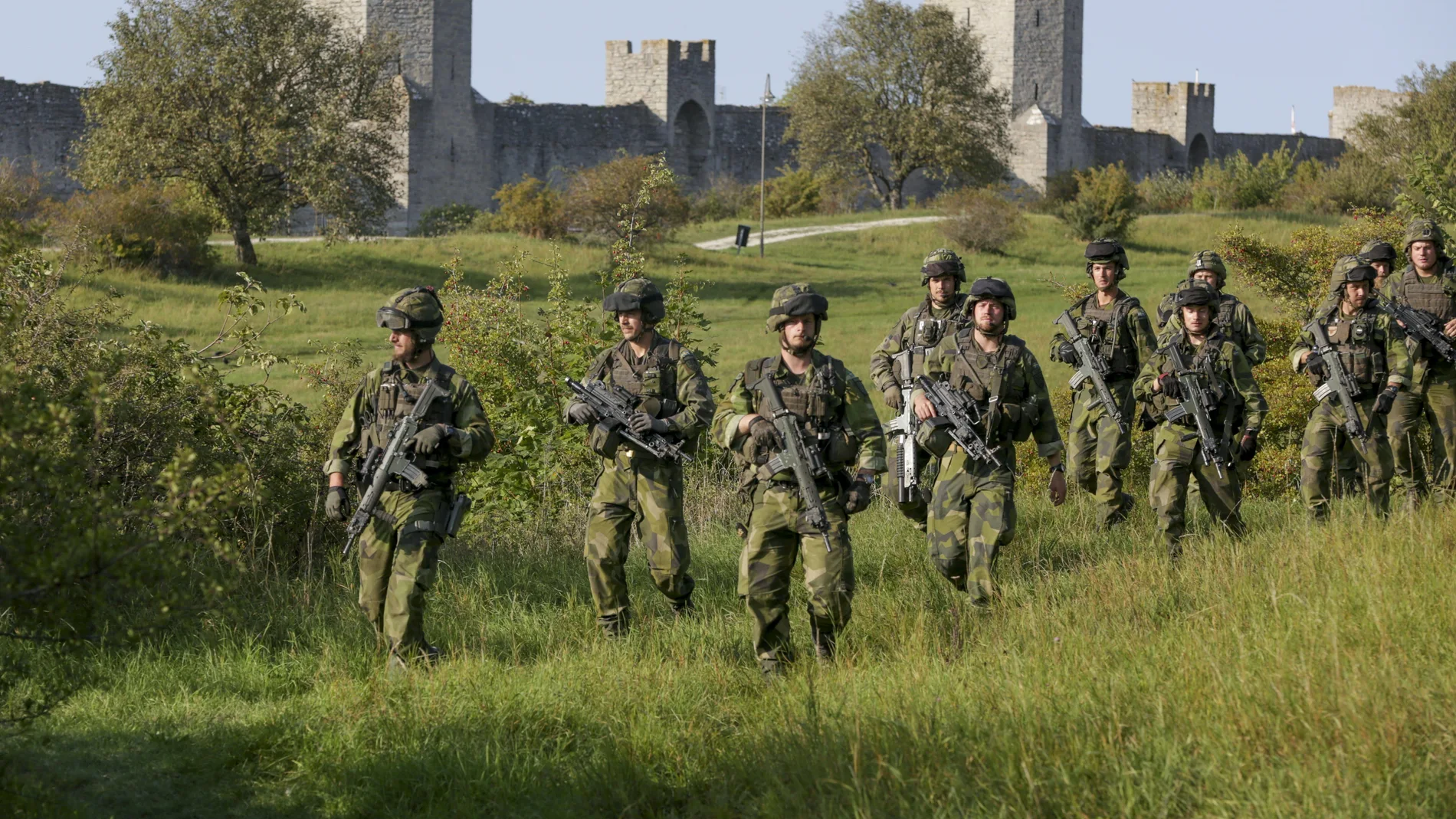 Un equipo de combate del Ejército de Suecia Un equipo de combate del Ejército de Suecia