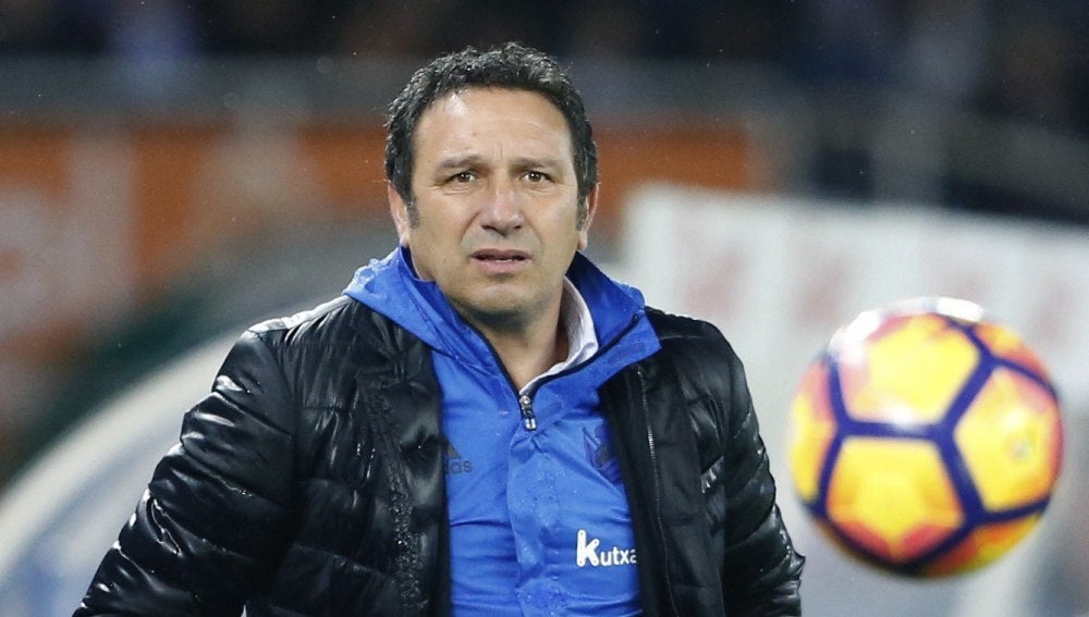 Eusebio, en un partido de la Real Sociedad