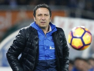 Eusebio, en un partido de la Real Sociedad