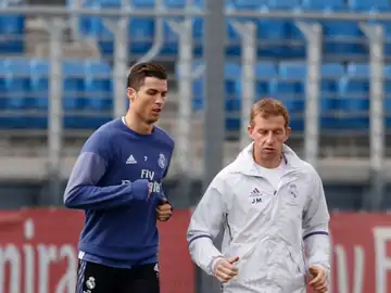 Cristiano Ronaldo realiza carrera continua en Valdebebas Cristiano Ronaldo realiza carrera continua en Valdebebas
