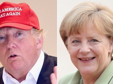 Donald Trump y Angela Merkel
