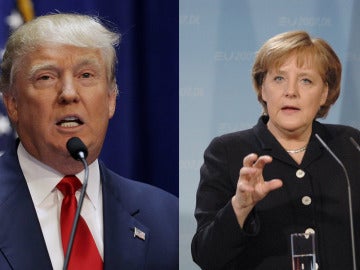 Donald Trump y Angela Merkel