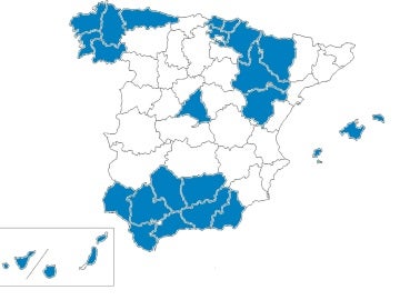 Mapa de regulación de la muerte digna en España