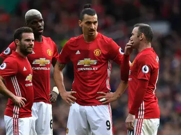 Los jugadores del United durante el encuentro Los jugadores del United durante el encuentro