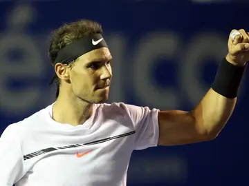 Nadal celebra una victoria Nadal celebra una victoria