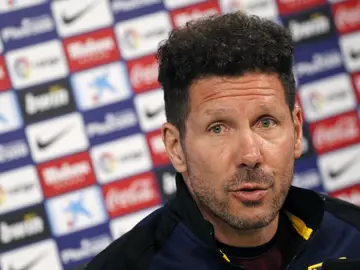 Simeone, en rueda de prensa Simeone, en rueda de prensa