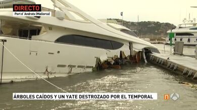 El fuerte temporal sacude Baleares y provoca grandes destrozos en embarcaciones del Puerto de Andratx