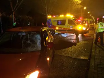 EL SAMUR en el lugar del accidente EL SAMUR en el lugar del accidente