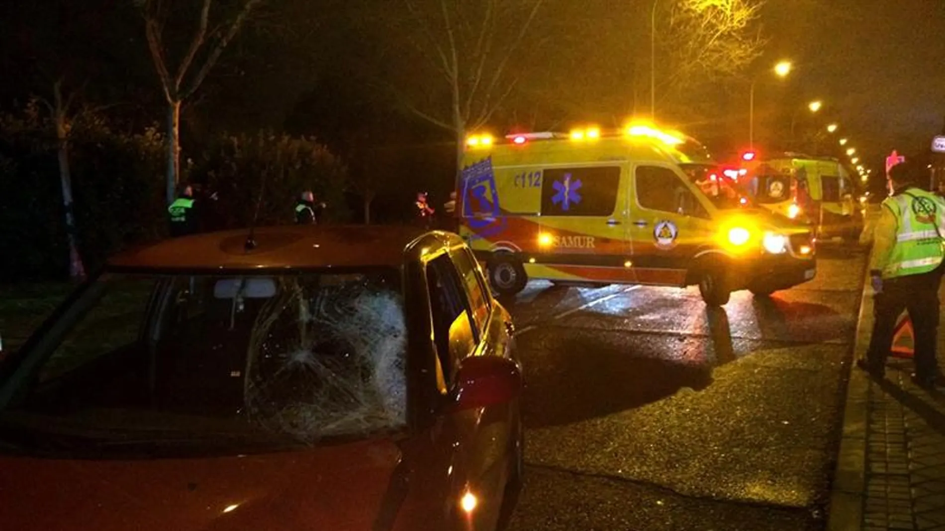 EL SAMUR en el lugar del accidente EL SAMUR en el lugar del accidente